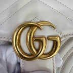 Gucci GG Marmont Collection White Crossbody 22 cm (width) x 13 cm (height) x 6 cm (depth) 446744 DTDIT 9022