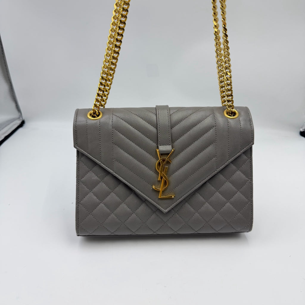 Saint laurent Monogram envelope bag Leather 24 x 17.5 x 6 cm 600185BOW971112