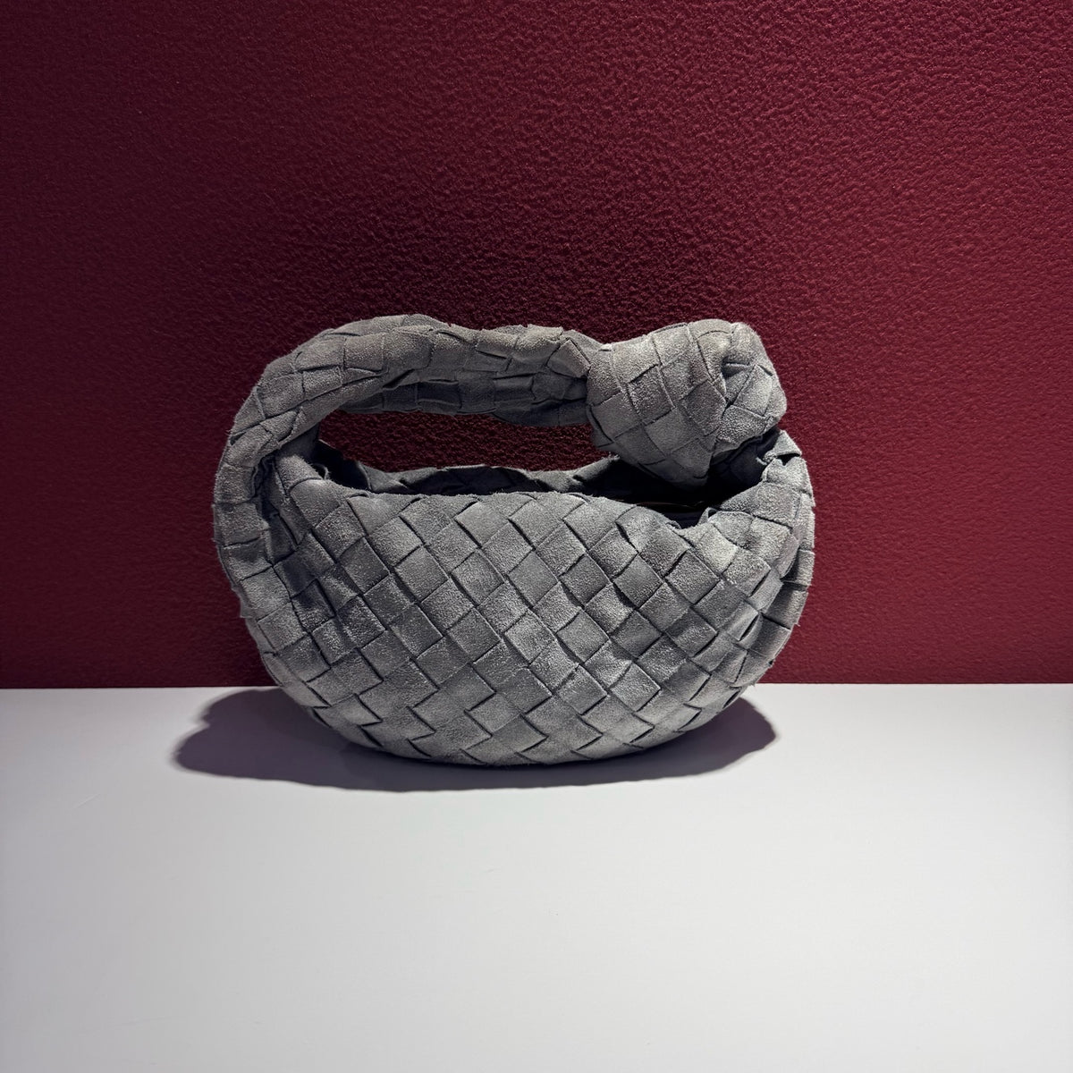 Bottega Veneta Alcantara Blue Satchel