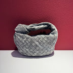 Bottega Veneta Alcantara Blue Satchel