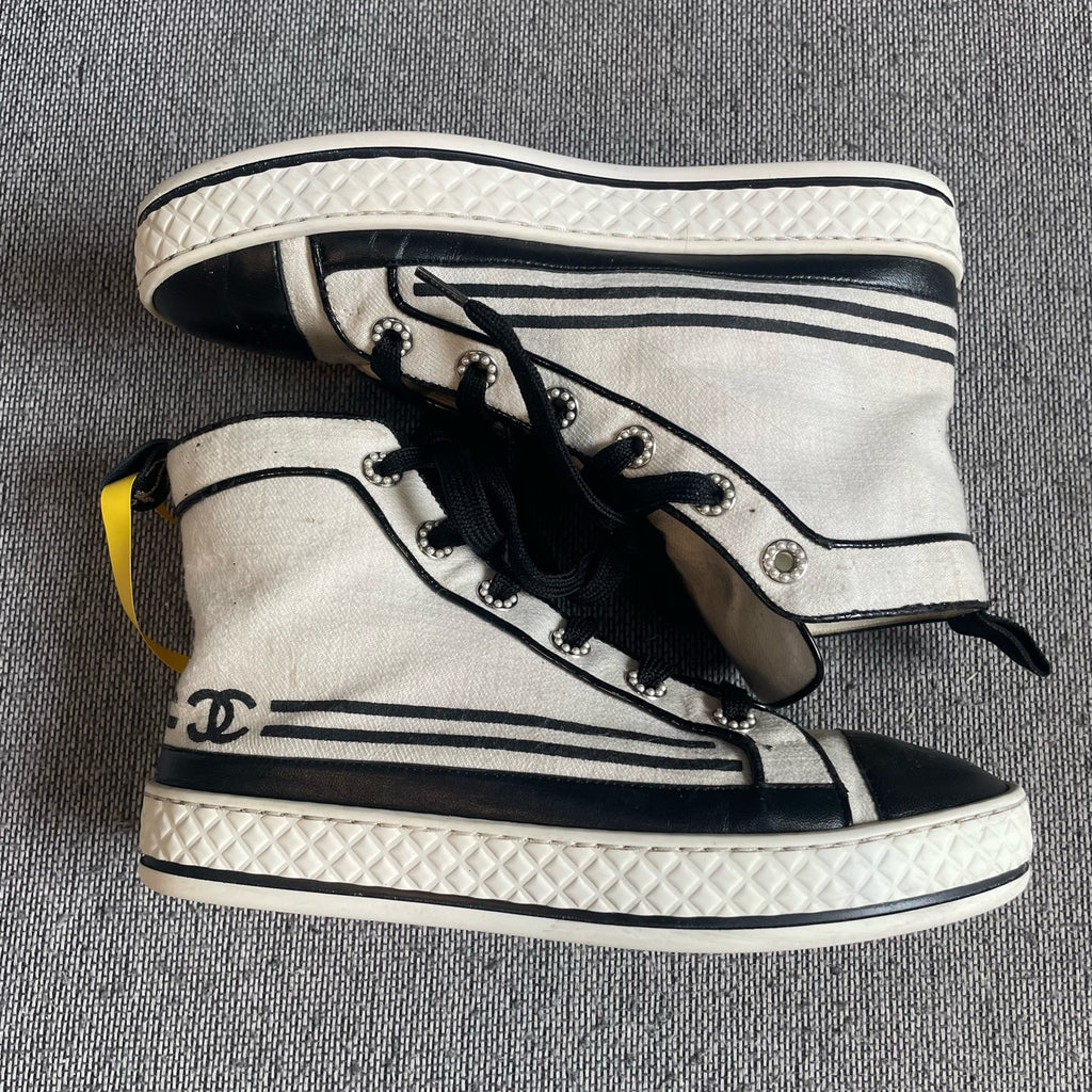 空白 Canvas White Skate shoes