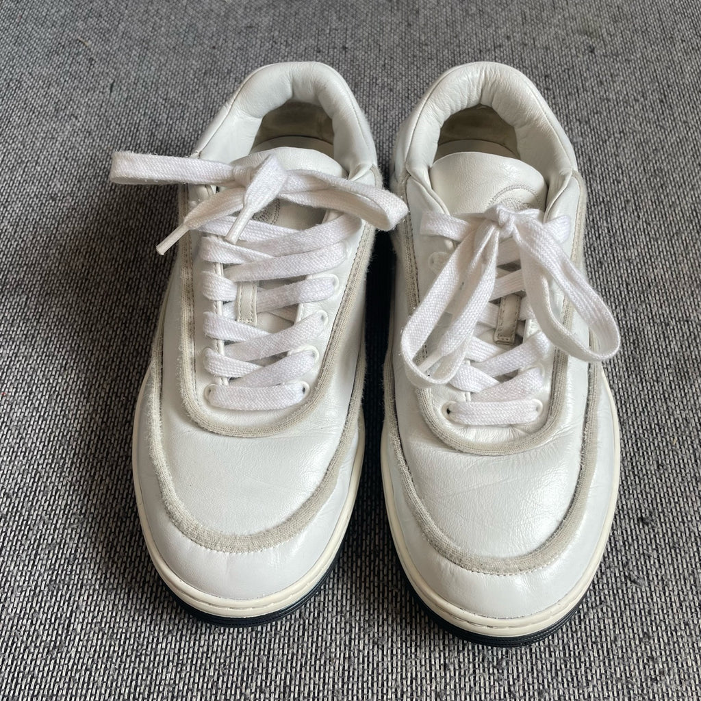 Chanel Leather White Skate shoes