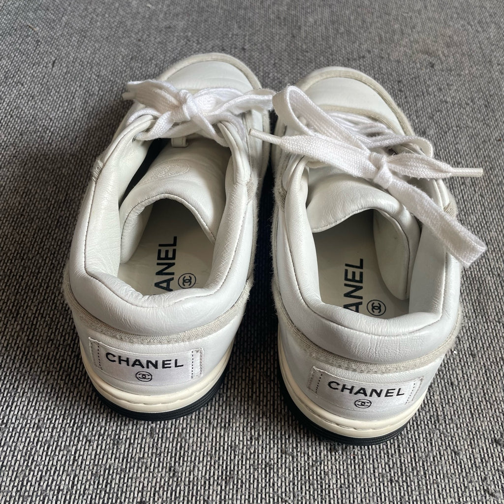 Chanel Leather White Skate shoes