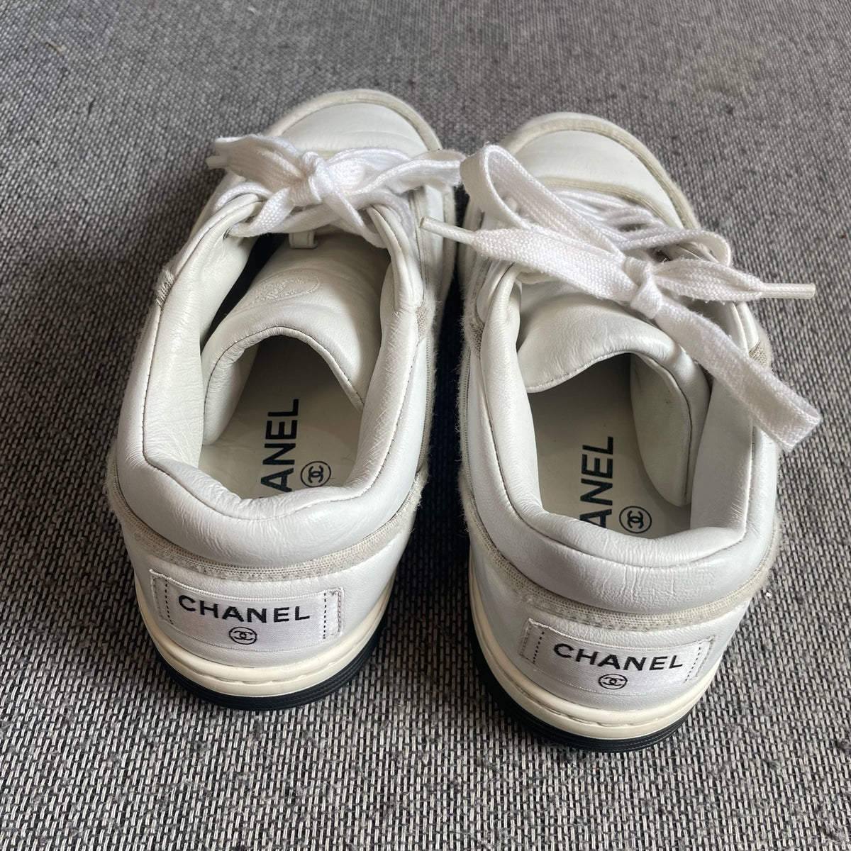 Chanel Leather White Skate shoes