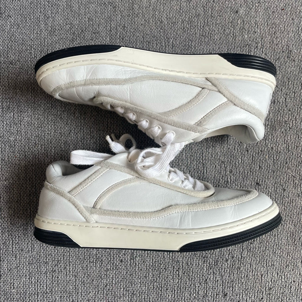 Chanel Leather White Skate shoes