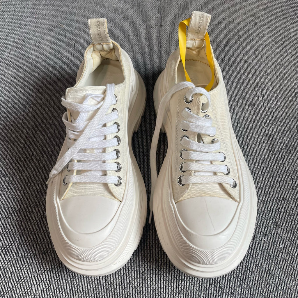 Alexander McQueen Canvas White Platform shoes