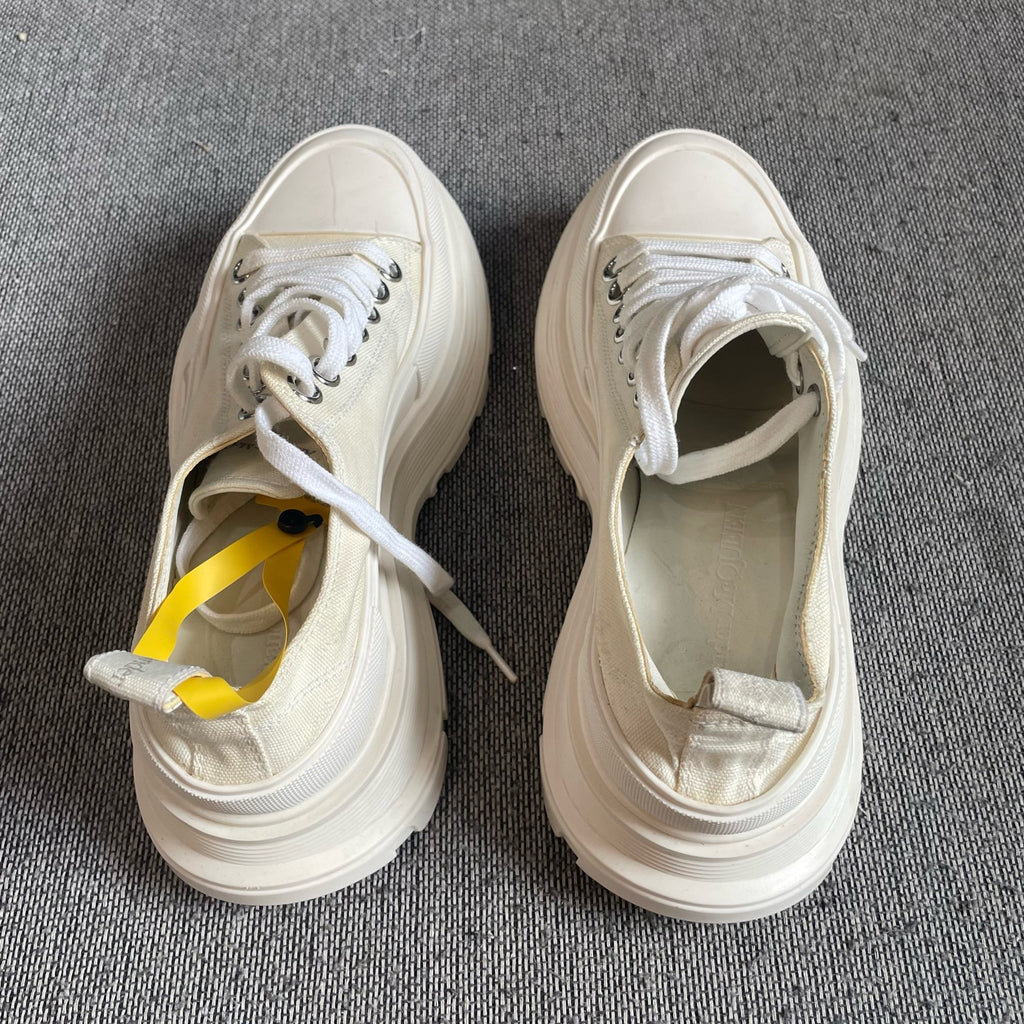 Alexander McQueen Canvas White Platform shoes