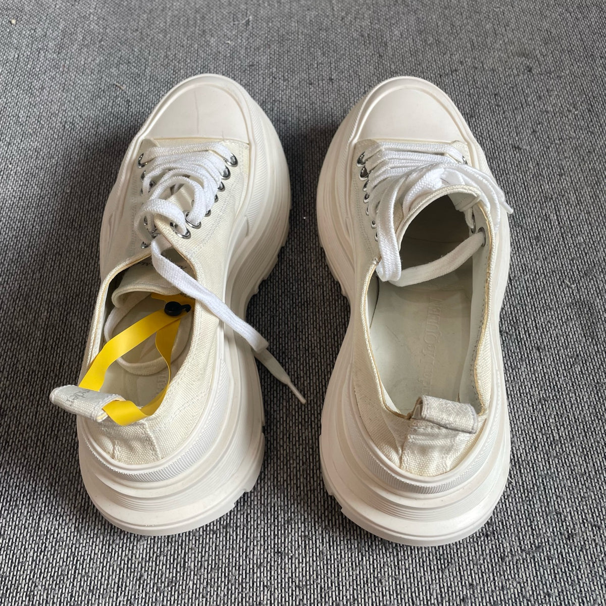 Alexander McQueen Canvas White Platform shoes