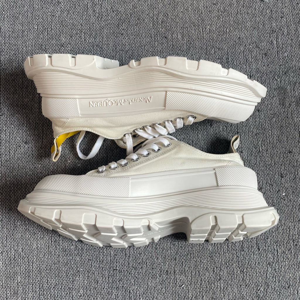 Alexander McQueen Canvas White Platform shoes