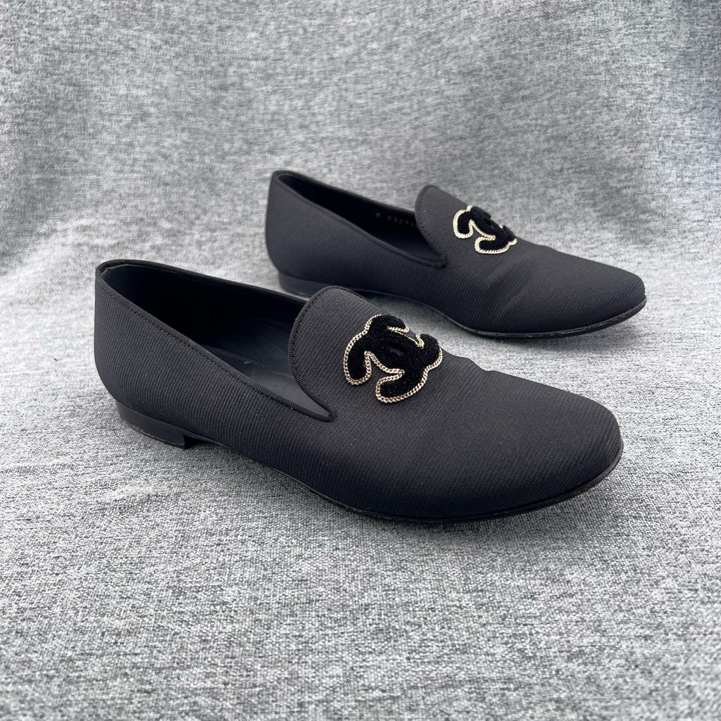 Chanel Metal Black Loafers