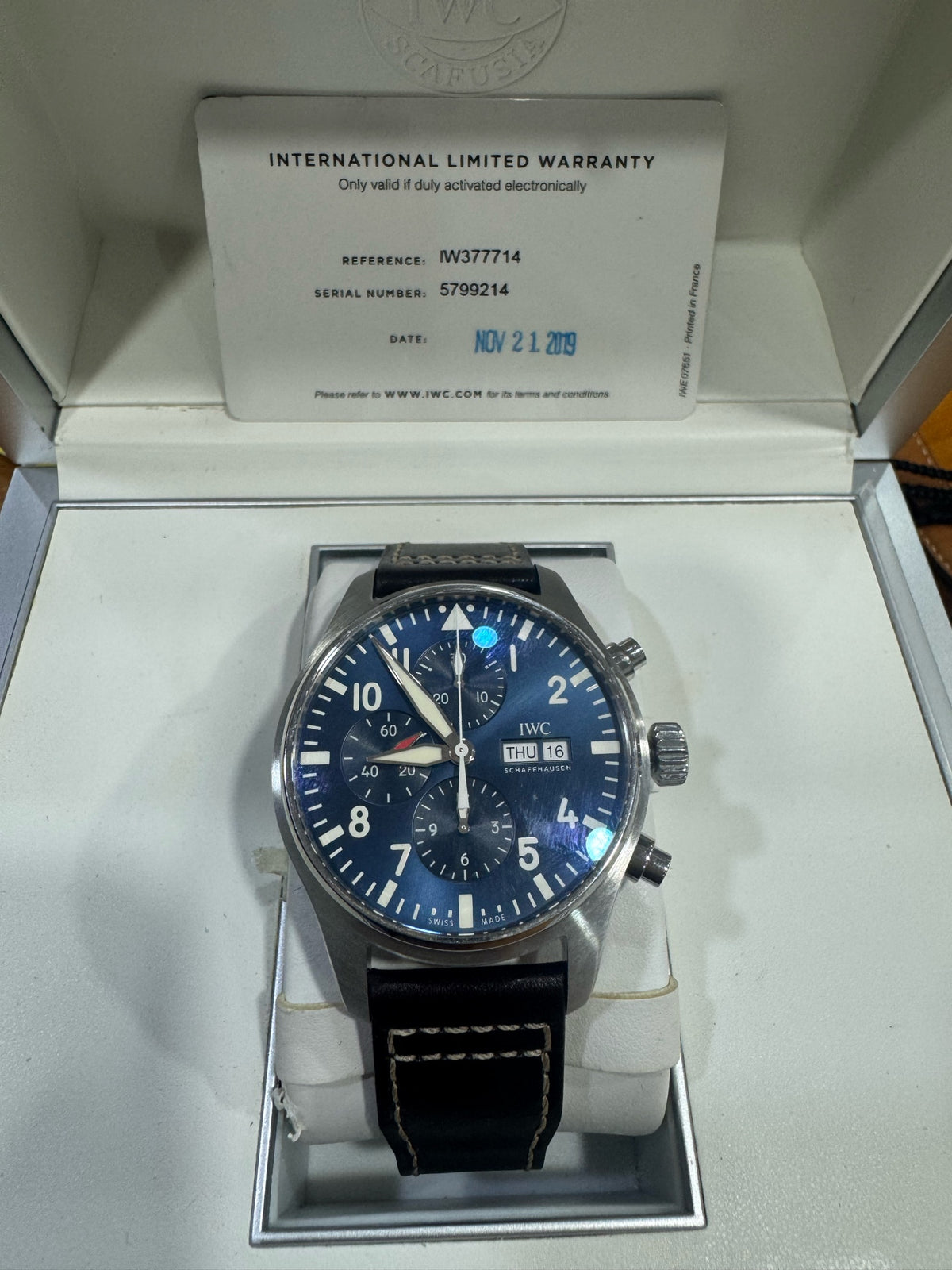 IWC Pilot’s watch Blue 43.0 IW377714