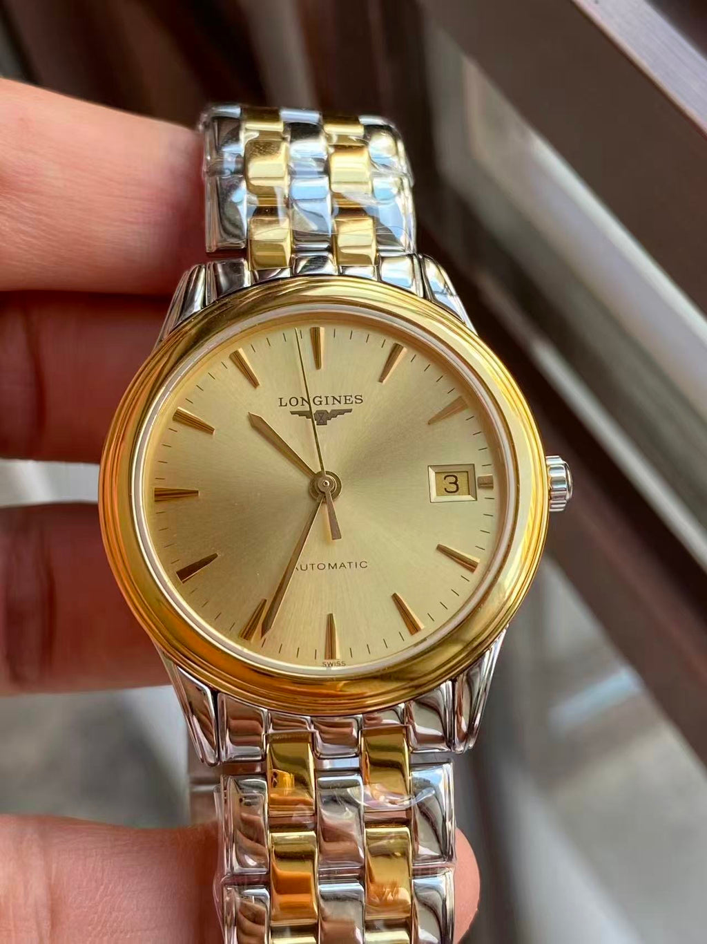 Longines Elegance Gold Automatic (self-winding) watch 35.6 millimeters L4.774.3.32.7