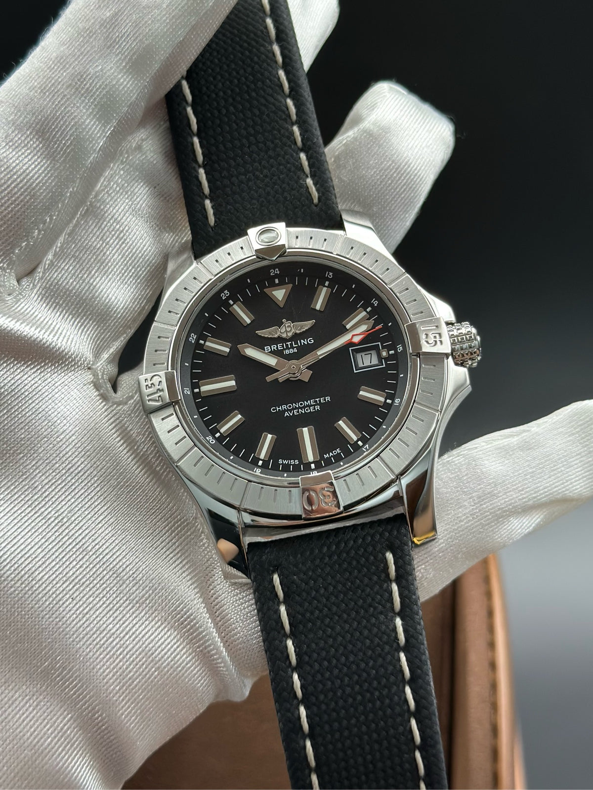 Breitling Canvas Black Automatic (self-winding) watch