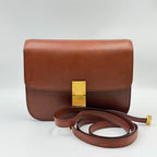 Celine Classic Medium-Sized Cowhide Handbag Leather Length 24 cm x Width 6 cm x Height 19 cm 189173AR2.04LU