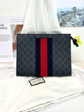 Gucci Striped Web GG Supreme canvas clutch bag Clutch 475316 KHN4C 1095