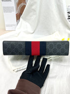 Gucci Striped Web GG Supreme canvas clutch bag Clutch 475316 KHN4C 1095
